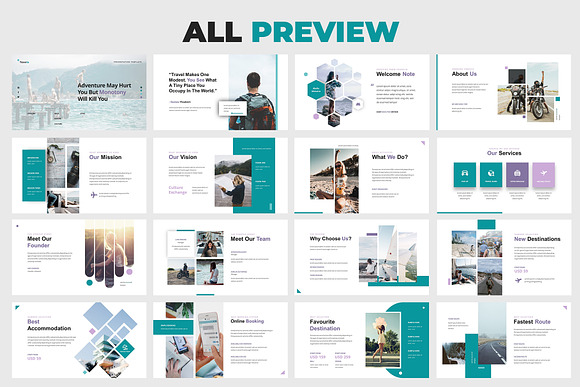 Travel Agency Powerpoint Template in PowerPoint Templates - product preview 4