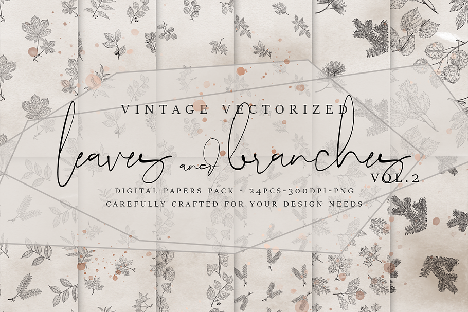 VV - Leaves Digital Paper vol.2 in Patterns - product preview 8