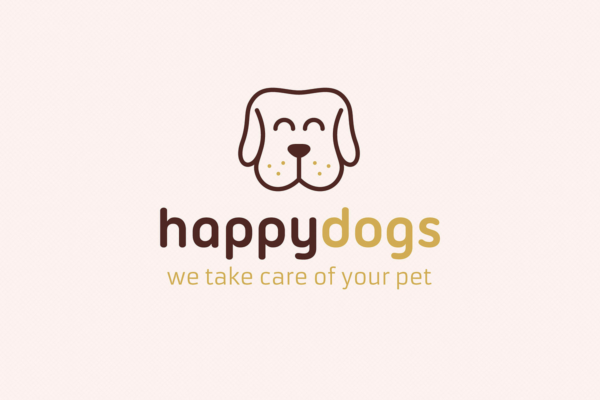 Happy Dog Logo Creative Logo Templates Creative Market