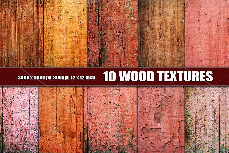 PAINTED WOOD TEXTURE BACKGROUND RED