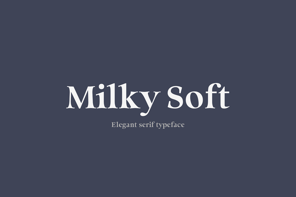 Milky Soft - Elegant Serif Font in Serif Fonts - product preview 8