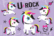 Punk Unicorn Vector EPS and PNG
