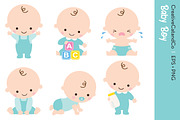 Baby Boy Set Vector and PNG