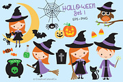 Halloween Set 1 Vector EPS and PNG