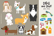 Dogs and Dog Items Vector and PNG