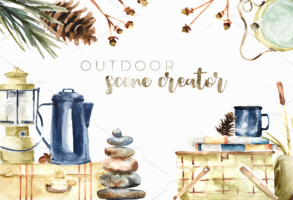Outdoor Adventure Camping BUNDLE in Illustrations - product preview 2