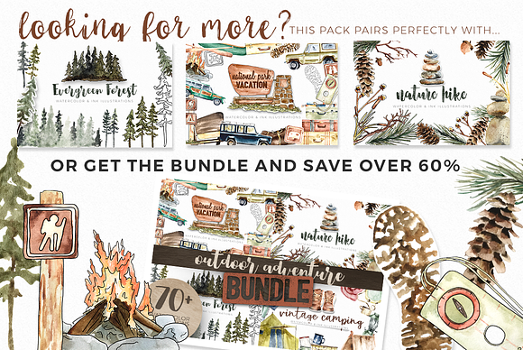 Vintage Camping in Illustrations - product preview 3