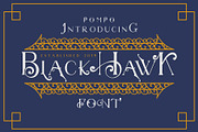 Black Hawk Font + Extra Ornaments ^^