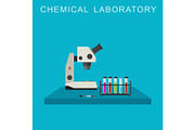 Chemical laboratory illustration