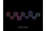 Music sound waves. Audio