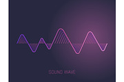 Music sound waves. Audio