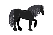 Draft Horse Vector Illustration in