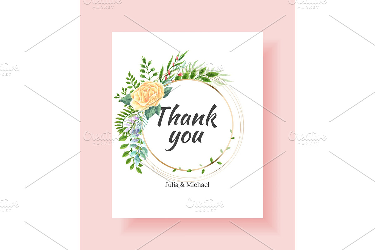 Wedding invitation frame set in Illustrations - product preview 8