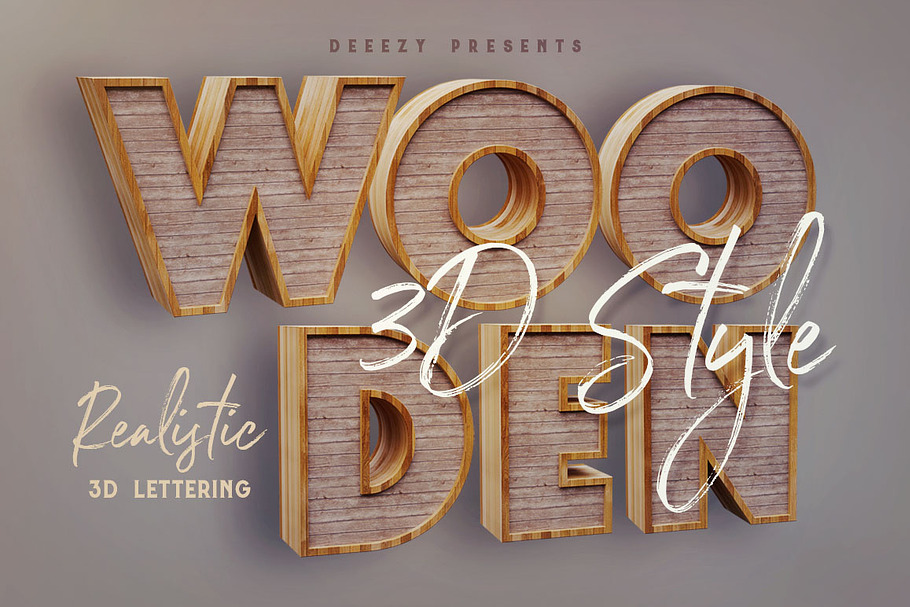Wooden – 3D Lettering