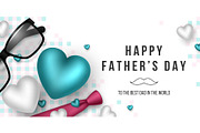 Fathers day greeting banner.