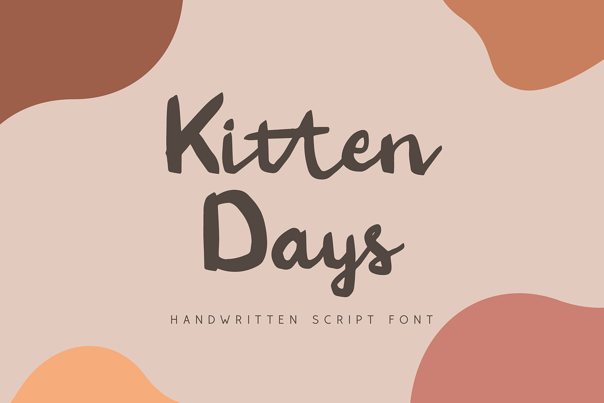 Kitten Days - Handwritten Font in Script Fonts - product preview 8