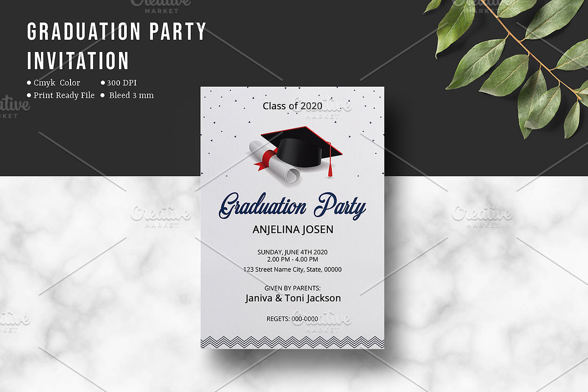 Graduation Party Invitation - V02 in Invitation Templates - product preview 8