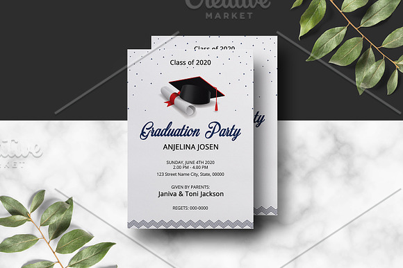 Graduation Party Invitation - V02 in Invitation Templates - product preview 1