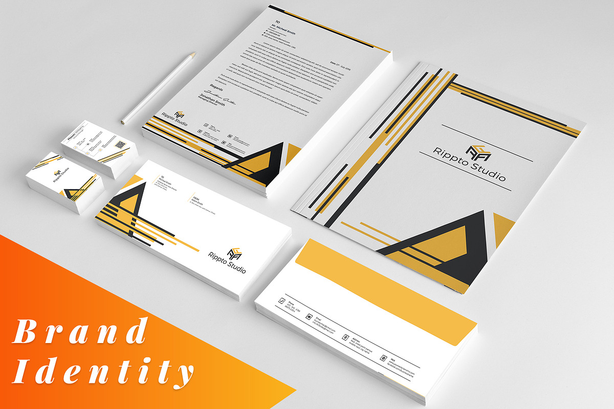 Modern Corporate Identity Template in Stationery Templates - product preview 8