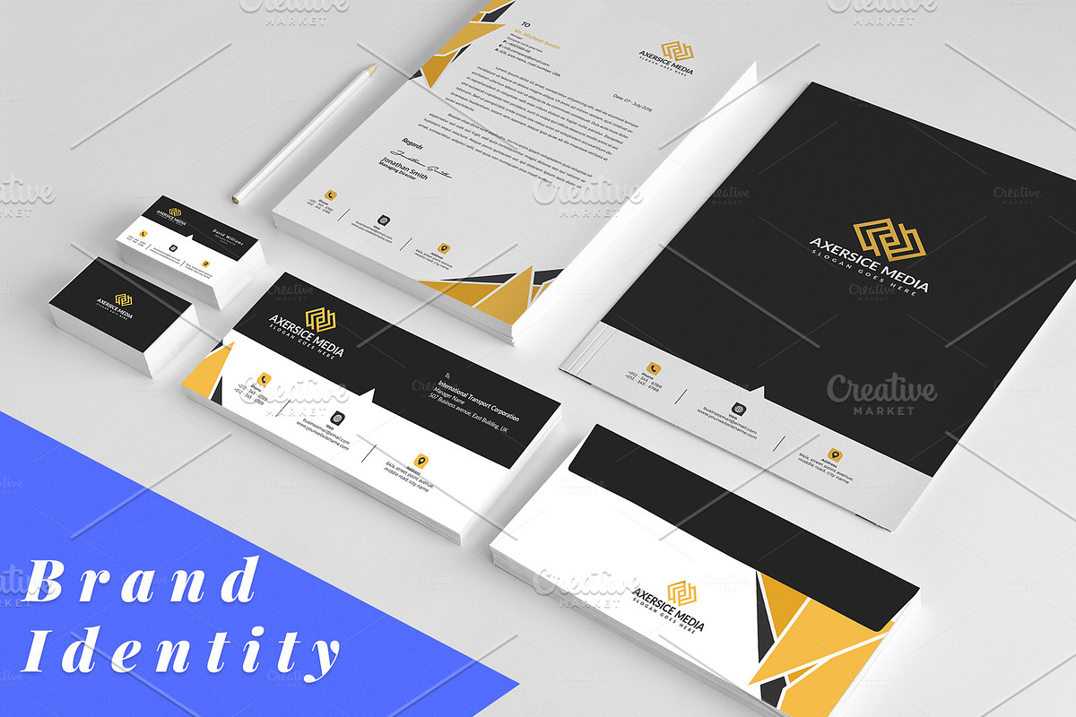 Modern Corporate Branding Identity in Stationery Templates - product preview 8