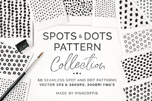 50 Spots & Dots Seamless Patterns