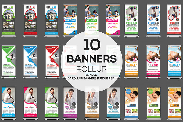10 Business Roll-up Banners Bundle