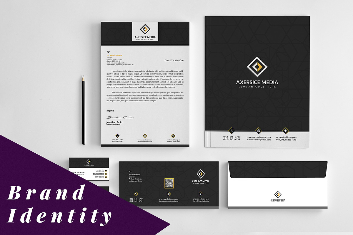 Multipurpose Identity Template in Stationery Templates - product preview 8