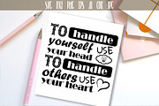 To handle yourself use your head SVG