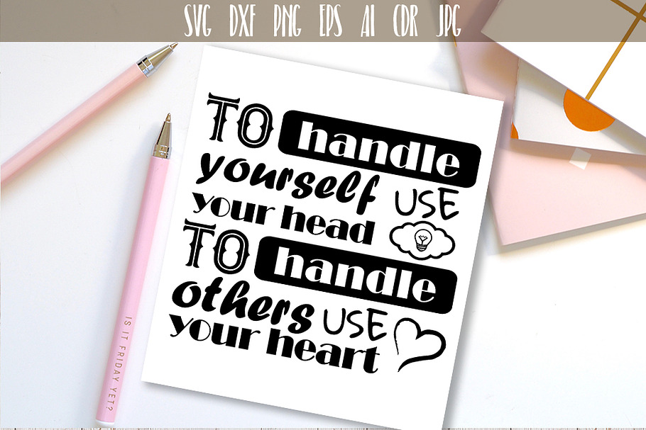 To handle yourself use your head SVG in Illustrations - product preview 8