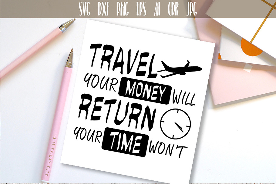 Travel SVG Adventure Quote Vector in Illustrations - product preview 8
