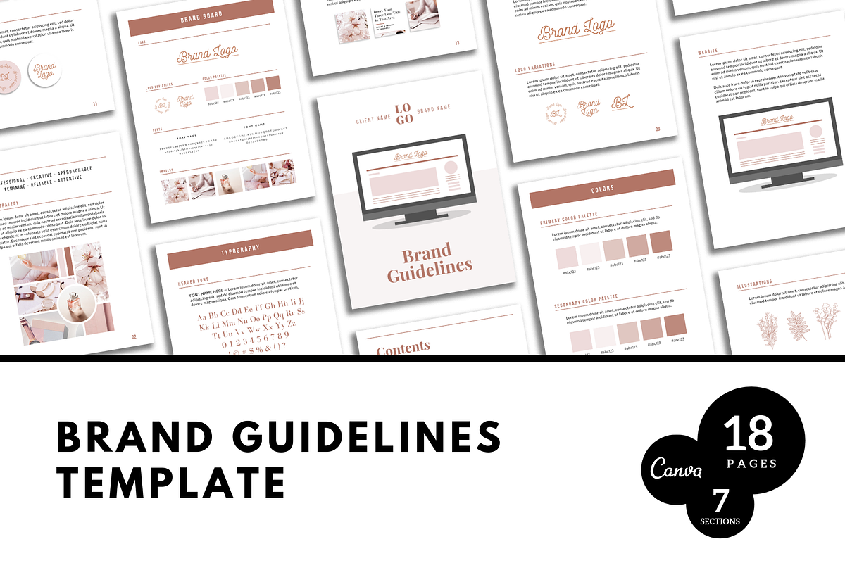 Brand Guidelines Template Canva in Magazine Templates - product preview 8