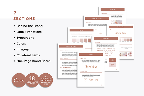 Brand Guidelines Template Canva in Magazine Templates - product preview 1