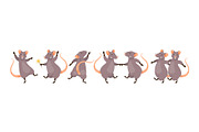 Dancing rats vector
