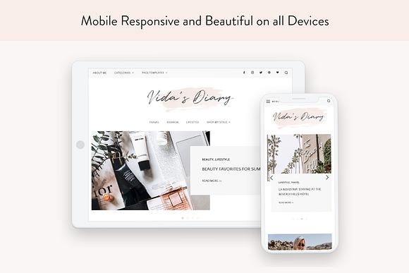 Vida - A Lifestyle Blog & Shop Theme in WordPress Blog Themes - product preview 5
