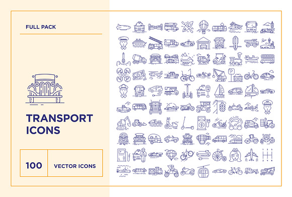 Transport Icons Set in Car Icons - product preview 8