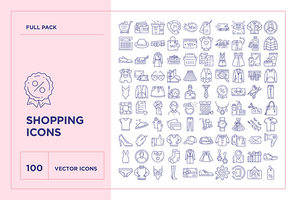 Online Clothes Shopping Icons Set in Graphics - product preview 4