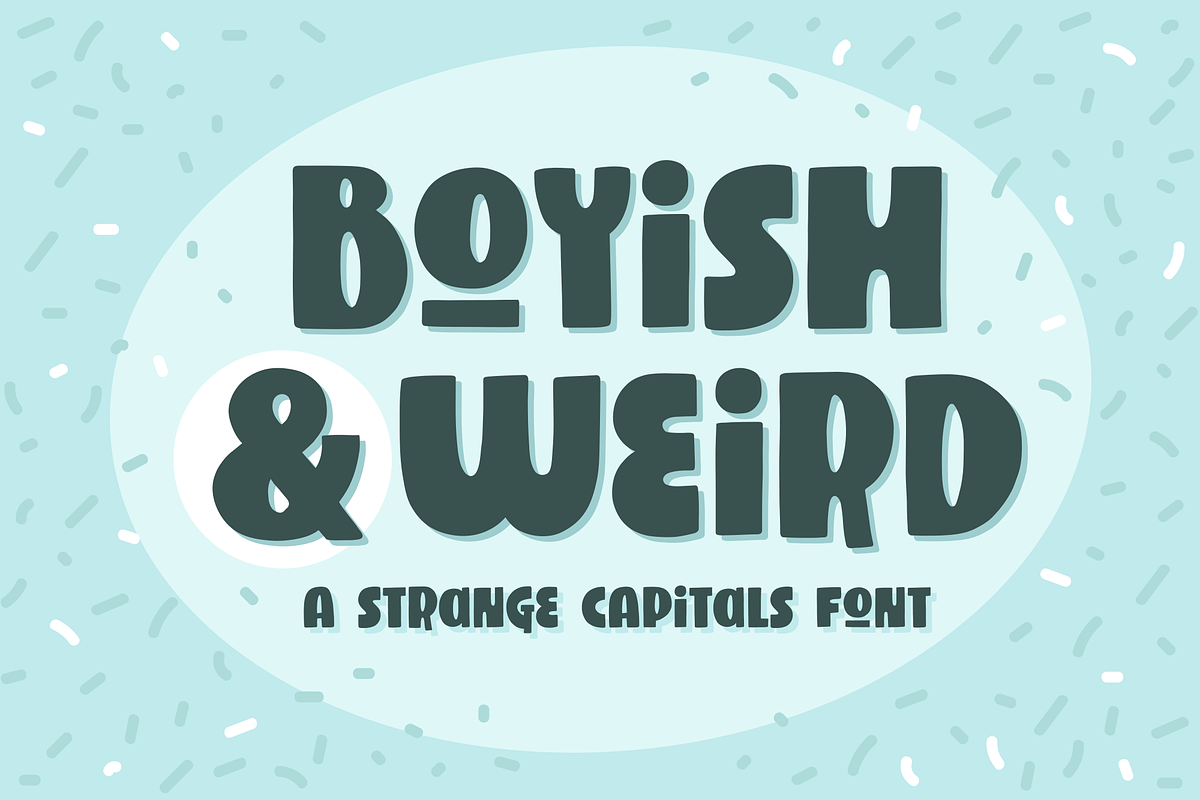 Boyish & Weird, a strange font in Display Fonts - product preview 8