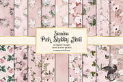 Pink Shabby Floral Digital Paper