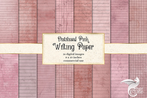 Distressed Pink Writing Paper