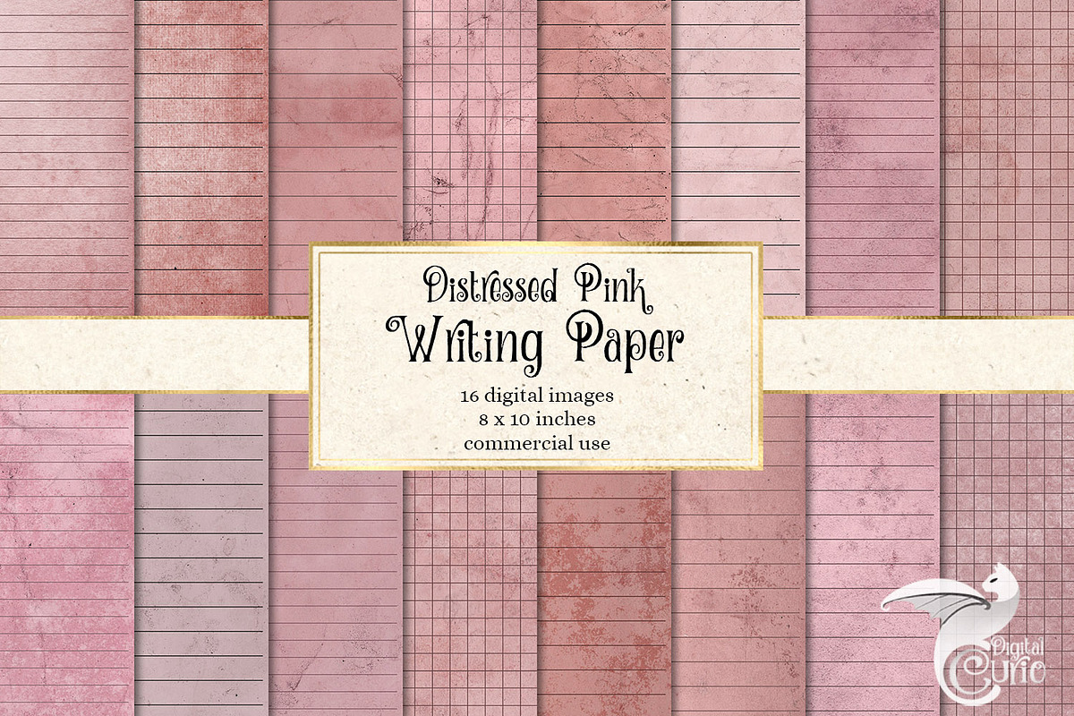 Distressed Pink Writing Paper in Textures - product preview 8