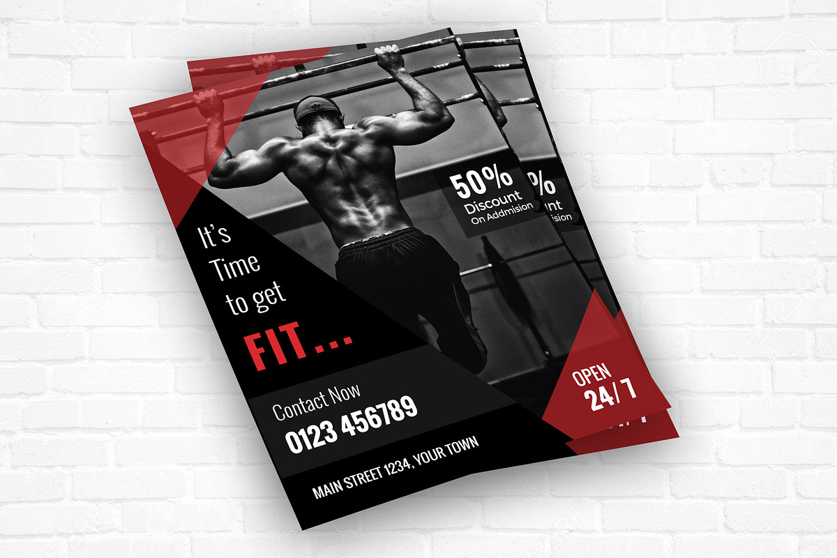 Fitness/Gym Center Flyer in Flyer Templates - product preview 8