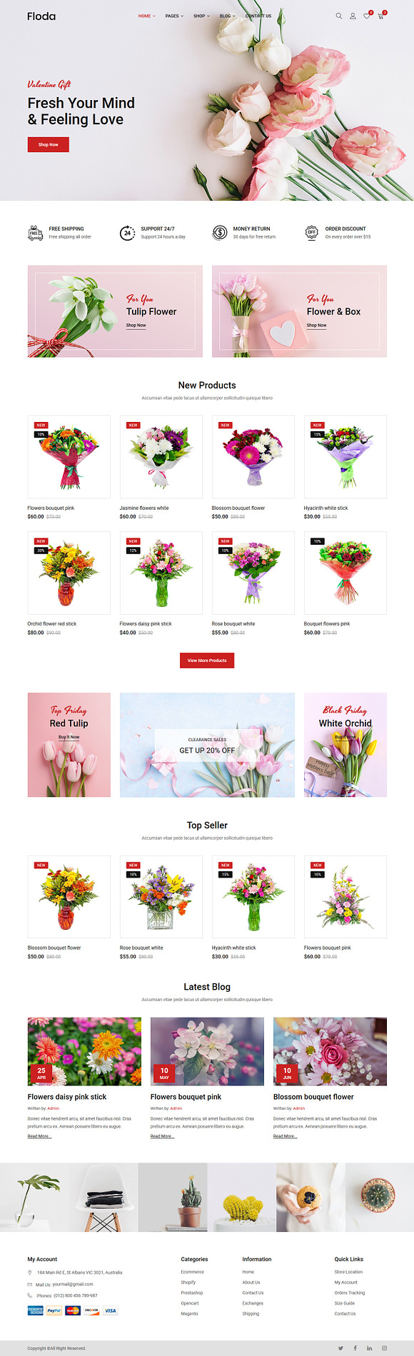 Floda – Flower Shop HTML Template in HTML/CSS Themes - product preview 1