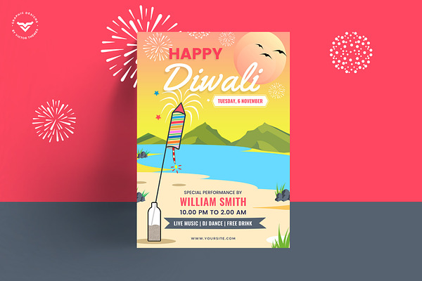 Diwali Party Flyer