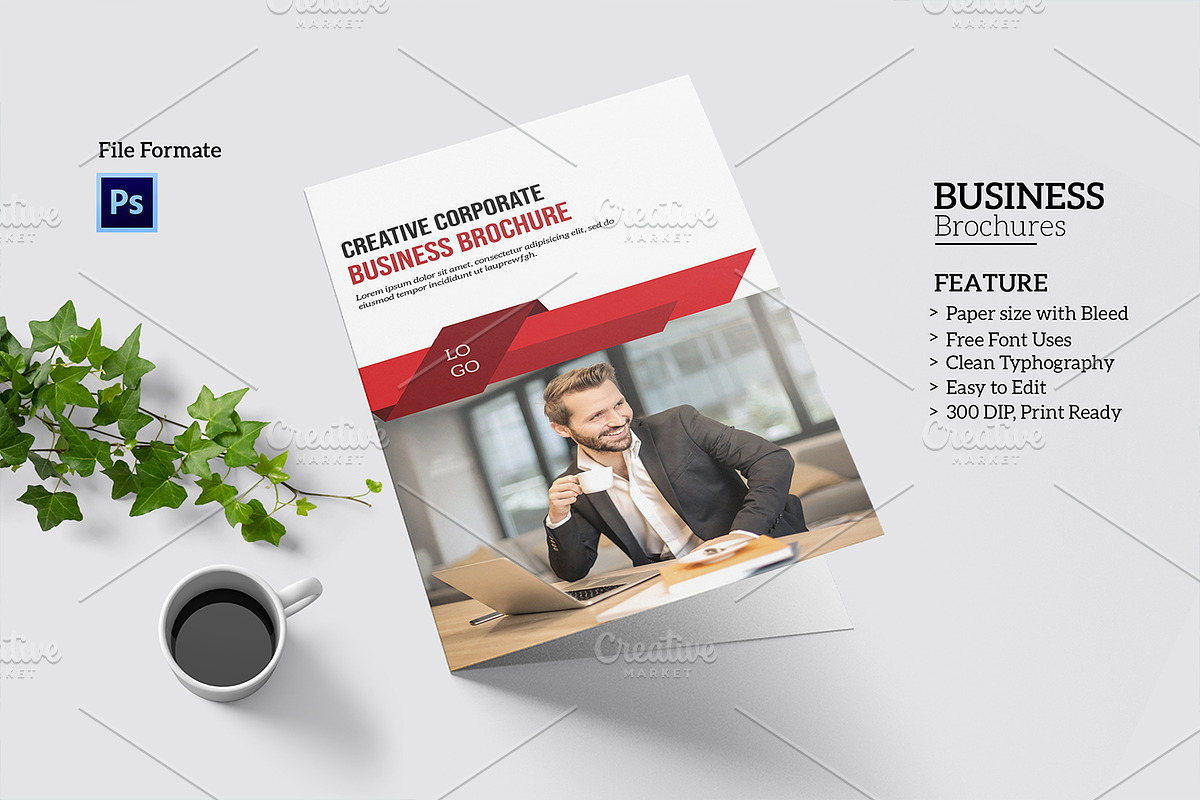 Business Bifold Brochure V882 in Brochure Templates - product preview 8