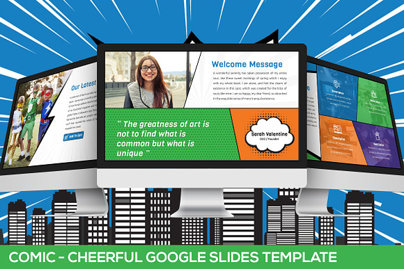 Comic - Fun Google Slides in Google Slides Templates - product preview 3