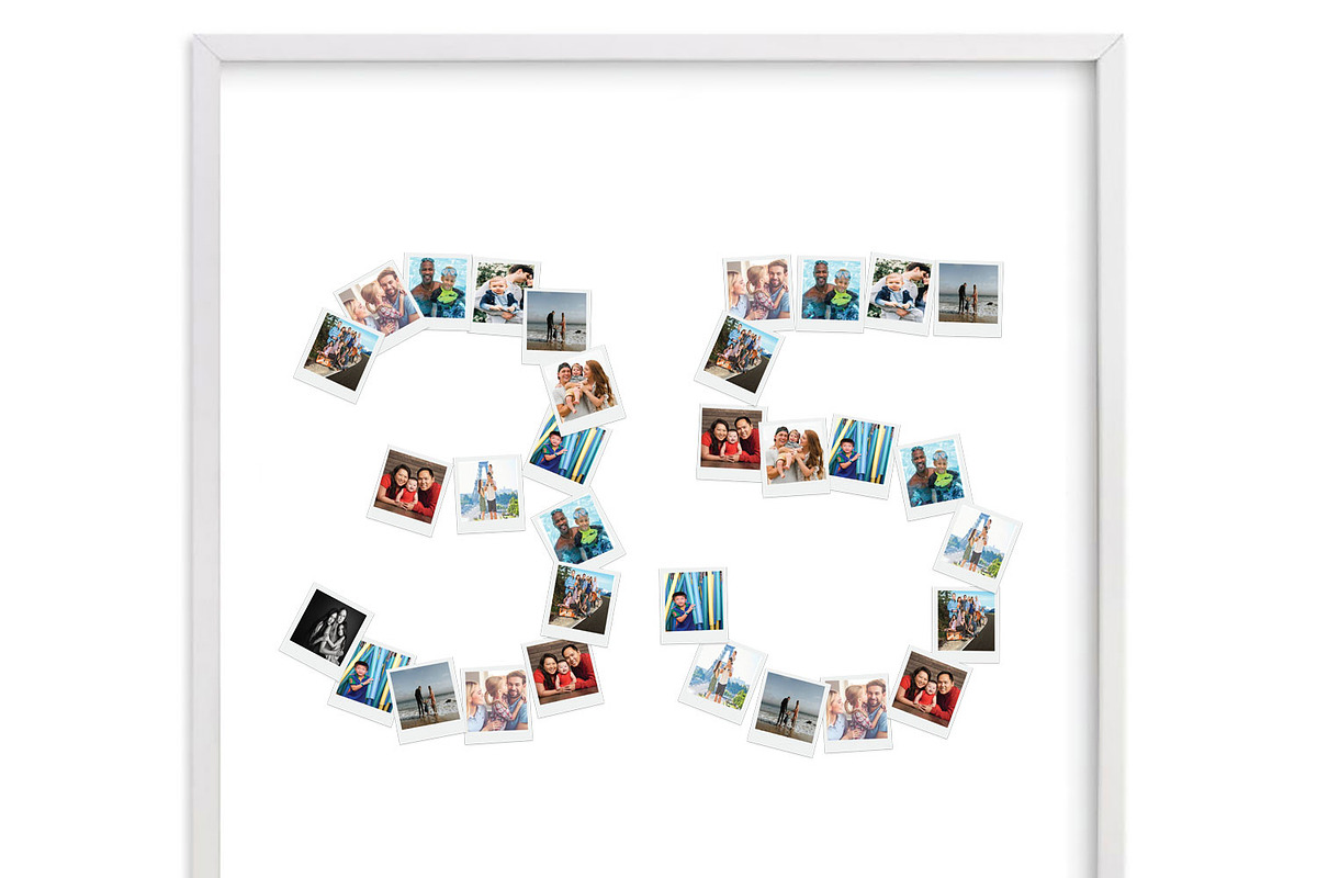 number 35 photo Collage - id18 in Stationery Templates - product preview 8