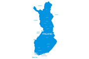 Vector map of Finland