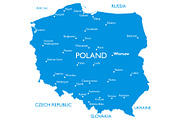 Vector map of Poland