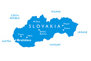 Vector map of Slovakia