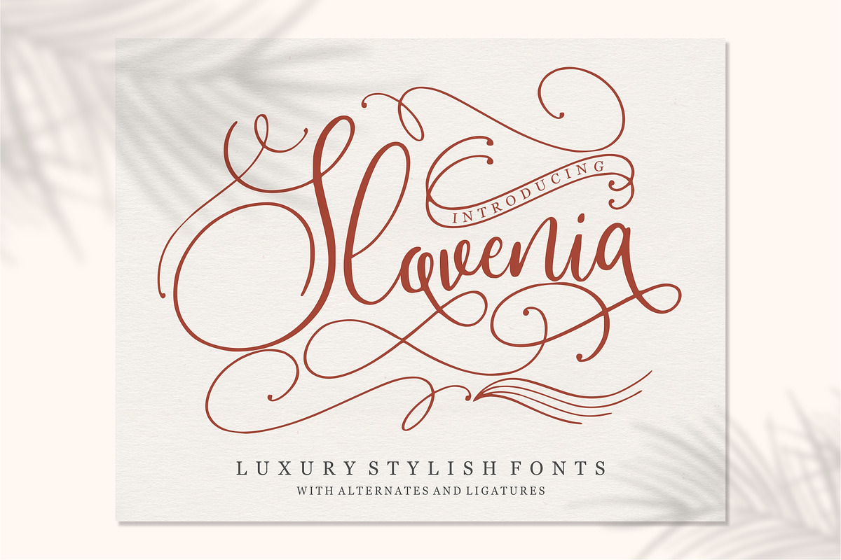 Slovenia in Script Fonts - product preview 8